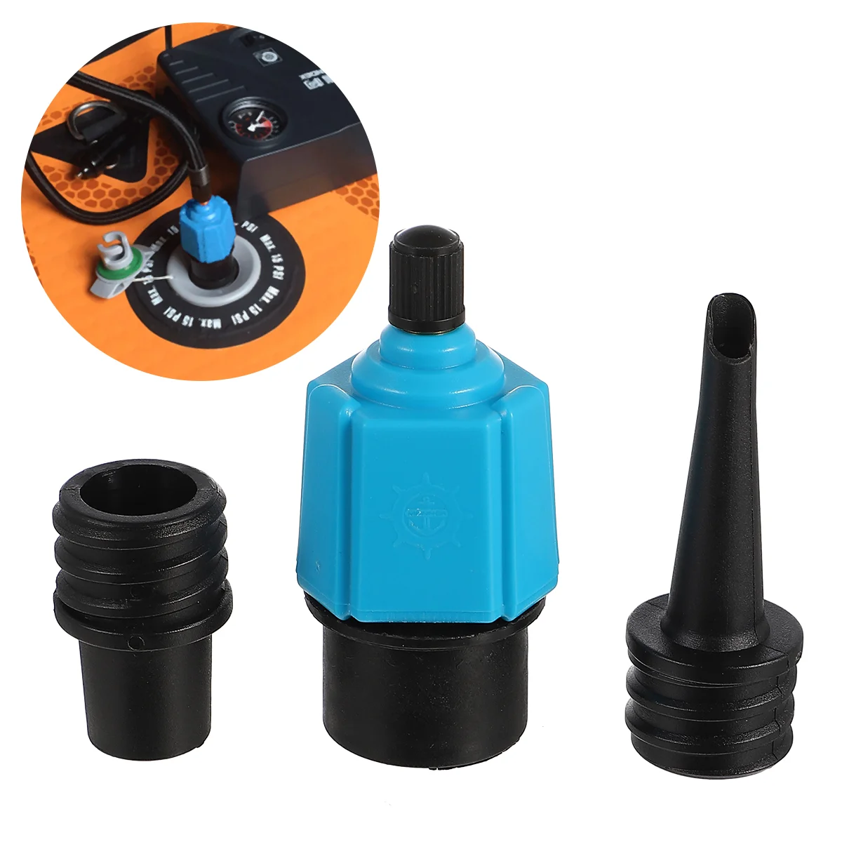 

Air Compressor Hose Inflatable Pump Adaptor Valve Adapter Tire Nylon Pumping Head Connector