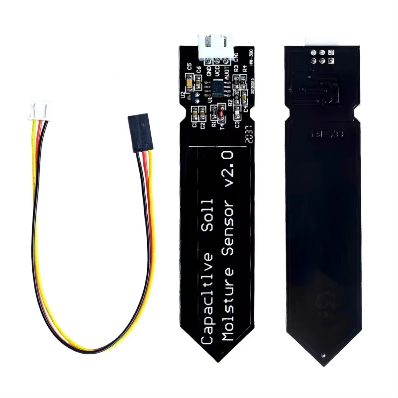 Capacitive Soil Moisture Sensor Module Not Easy to Corrode Wide Voltage Wire 3.3~5.5V Corrosion Resistant W/ Gravity for Arduino