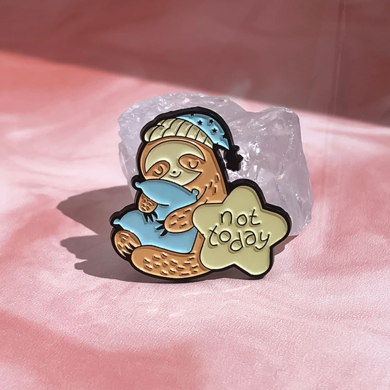 Mermaid Cat Sloth Pines Lapel Badges Cartoon Animal Jewelry Gift for Kids Friends Cute Animals Enamel  Brooch Custom Fun