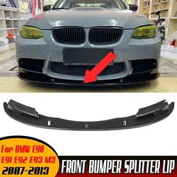 4pcs E90 Car Front Bumper Splitter Diffuser Lip Protector Spoiler Deflector Lips Guard For BMW E90 E91 E92 E93 M3 2007-2013