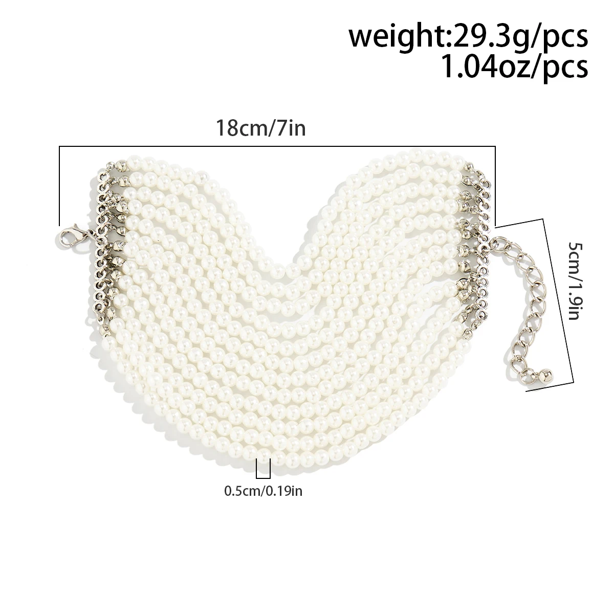 Ingemark Creative White Imitation Pearl Chain Bracelet for Women 2024 Trend Goth Kpop Beaded Charm Bangles Couple Hand Jewelry