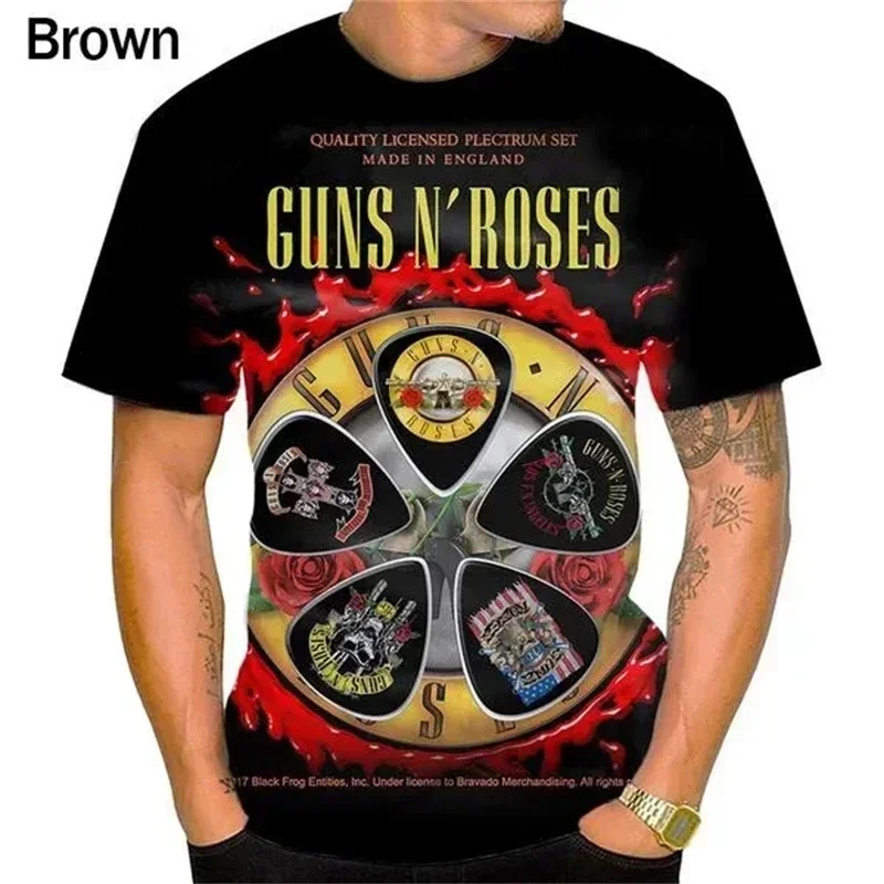 New Guns N Roses 3D Printed Men's and Women's T-shirts Rock Band Skull Streetwear Summer Personalized Plus Shirt