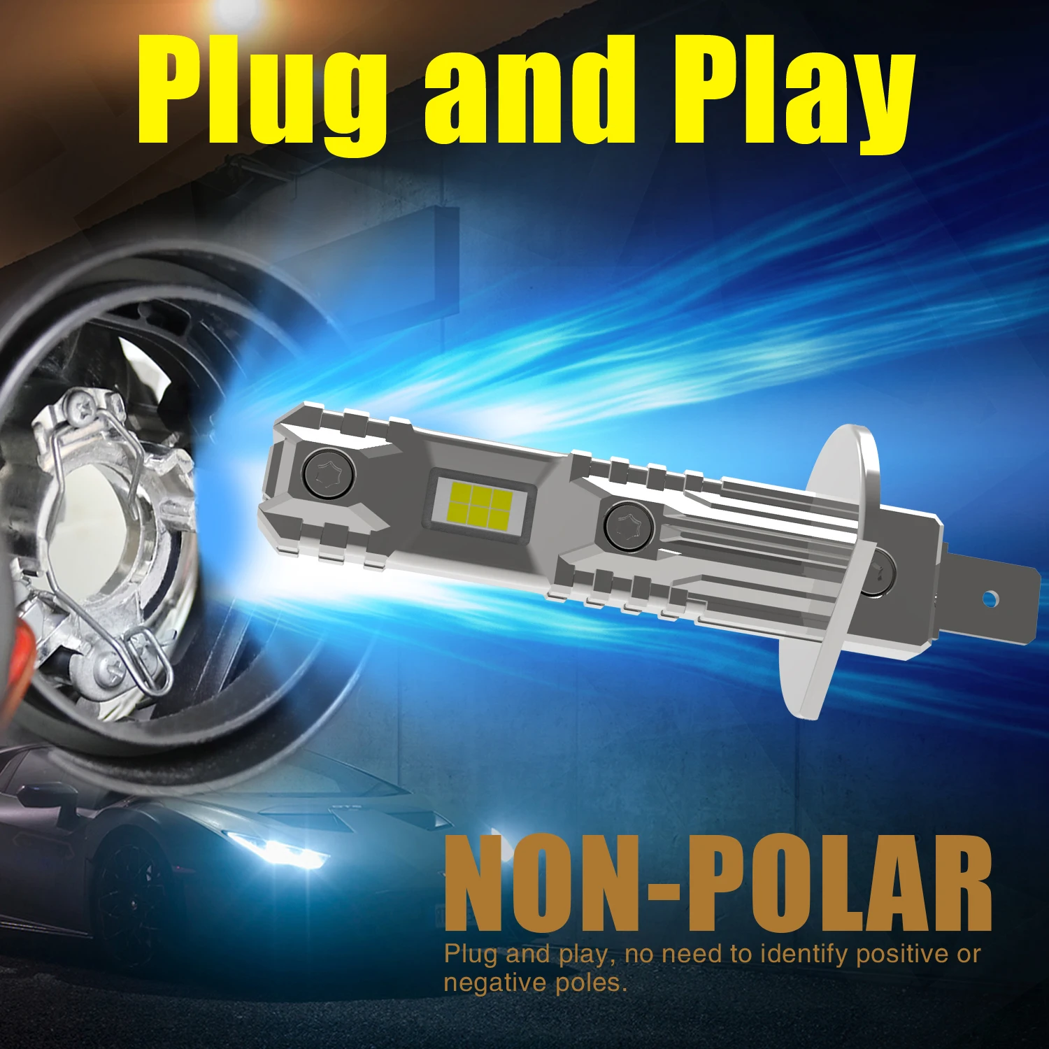 2x H1 Led Licht Canbus Lamp Auto Koplamp High Power P14.5s Diode Moto Rijden Running Lamp 12V 55W Voor Renault Master 2011 ~ 2023