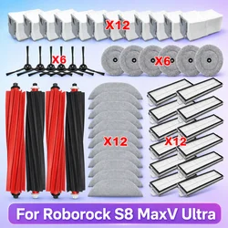 Passend für Roborock S8 MaxV Ultra, S8 Max Ultra, G20S Ersatzteile Zubehör Hauptwalze Seitenbürste Hepa-Filter Wischmopp Tuch Staubbeutel