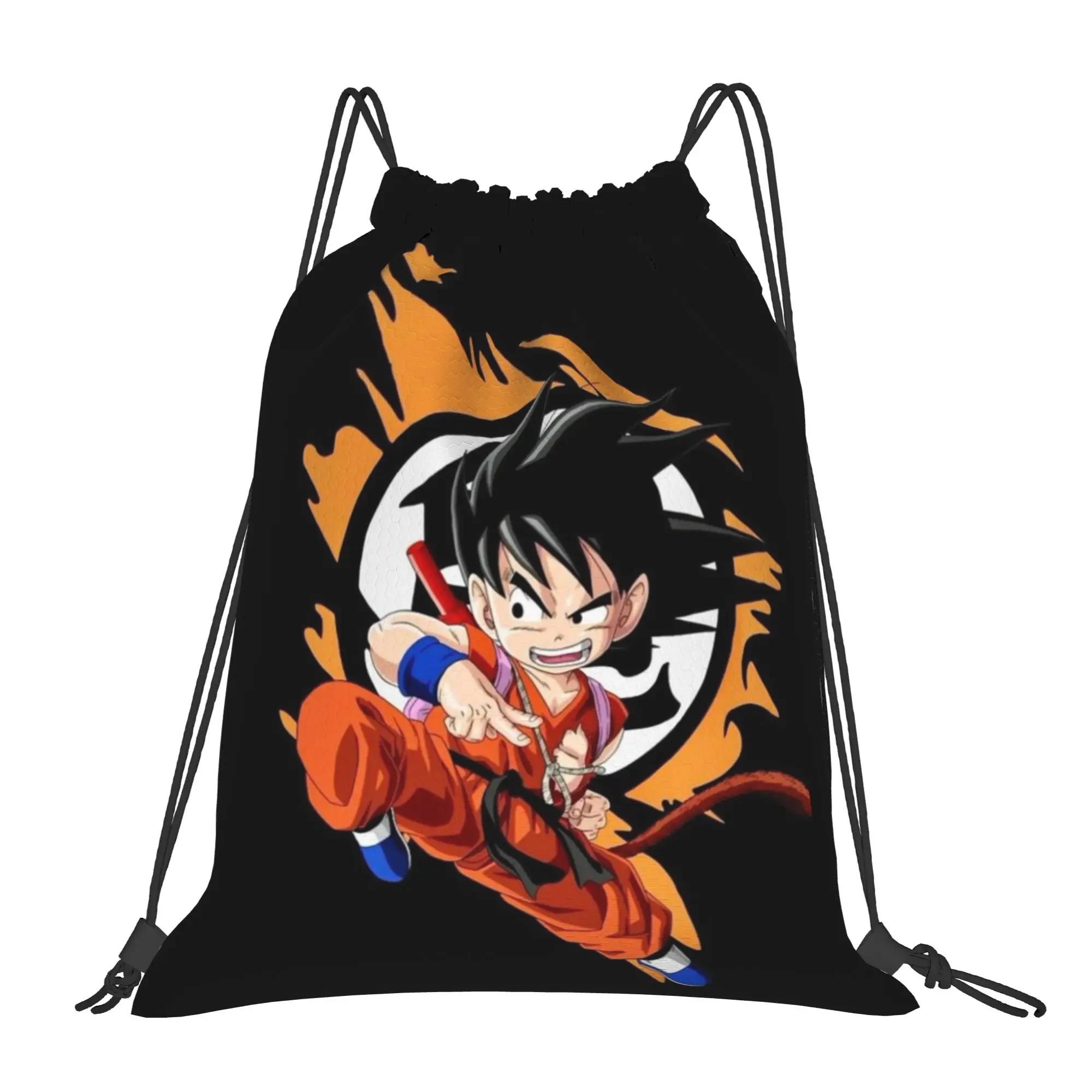 

Сумки на шнурке Son Goku Dragon Ball, унисекс, для спортзала, для хранения и организации вещей, с карманом и веревкой