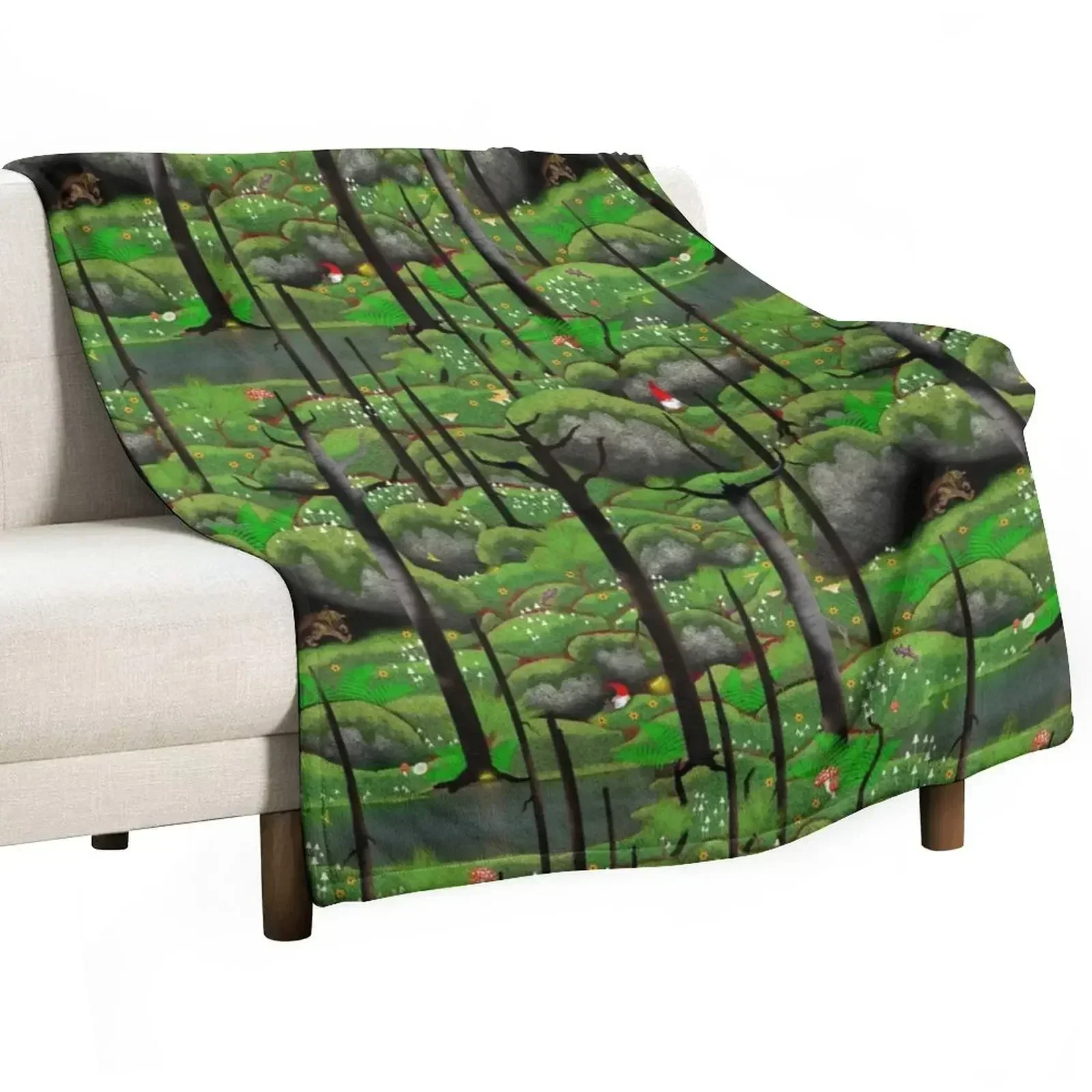 Forest Magic: after the fire Throw Blanket Summer Beddings funny gift for babies for sofa blankets and throws Blankets