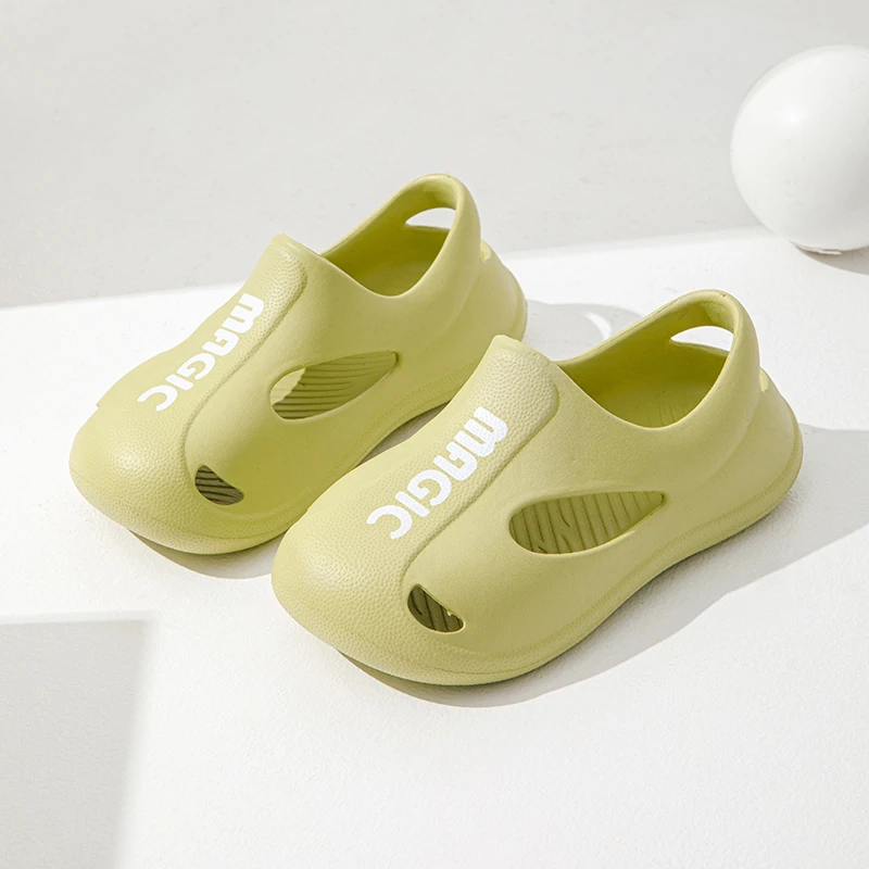 

Пара детских летних тапочек с открытым носком, крутая, мягкая и износостойкая уличная пляжная обувь, размер 26/37-34/35, AL-2308D-1