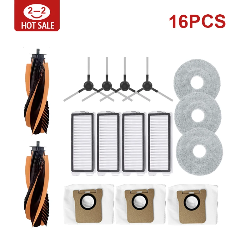 Kompatibel Für JONR P20 PRO /T5 Pro Roboter Staubsauger Zubehör Wichtigsten Seite Pinsel Hepa-Filter Mopp Tuch Staubbeutel ersatz