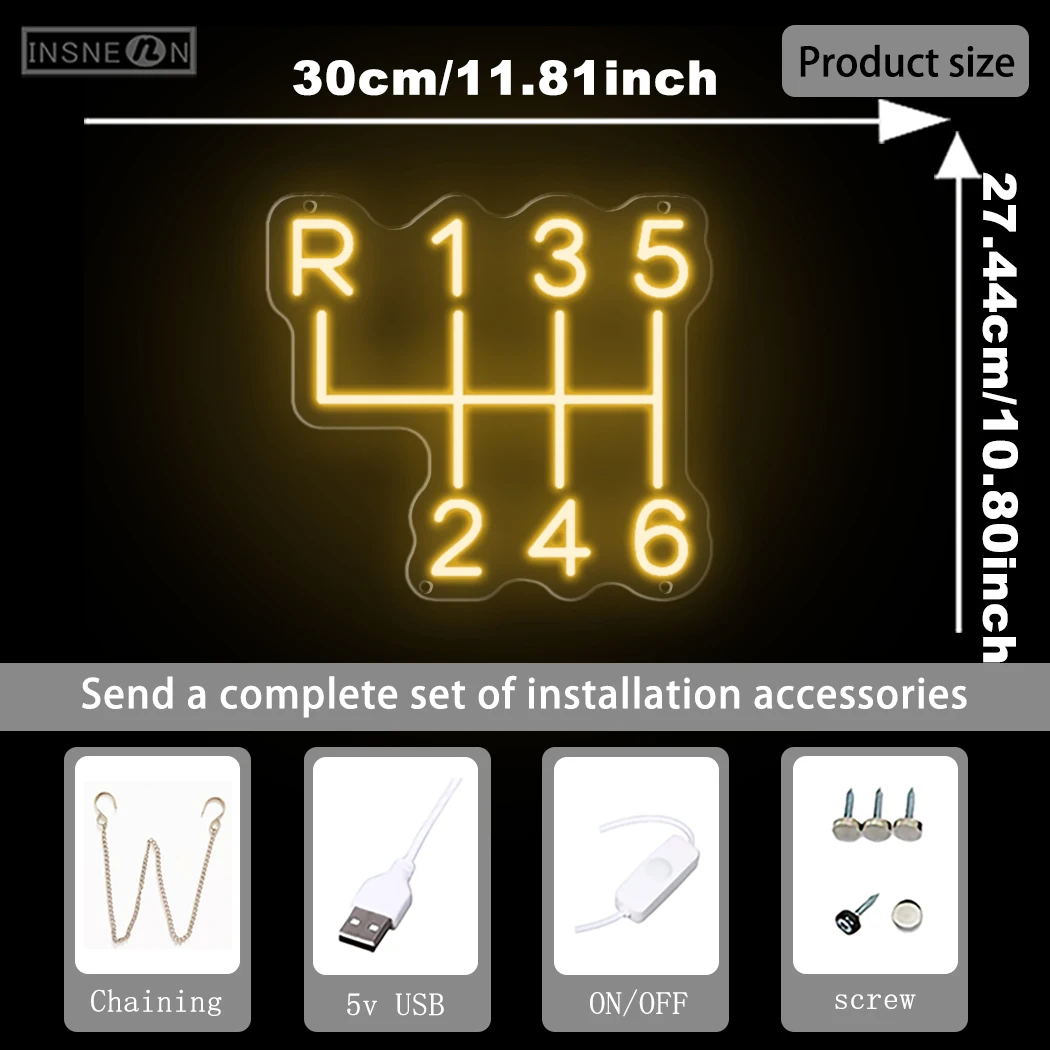 Номер светодиодная неоновая вывеска с питанием от USB, настенная подвеска, декоративная для студии, классной комнаты, дома, спальни, детской комнаты, библиотеки, вечеринки, свадьбы