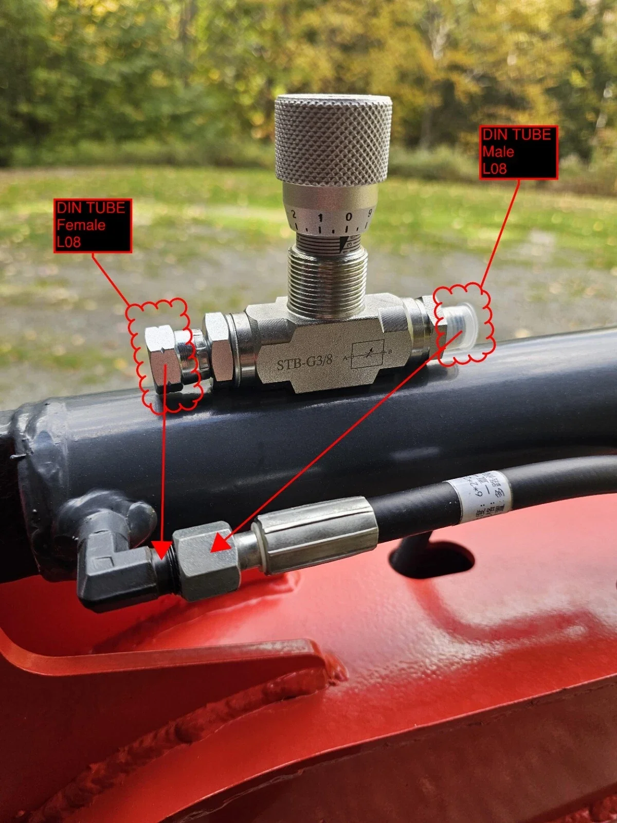التحكم في التدفق ثنائي الاتجاه صمام المقيود الهيدروليكي STB-G3/8 L08 موصل