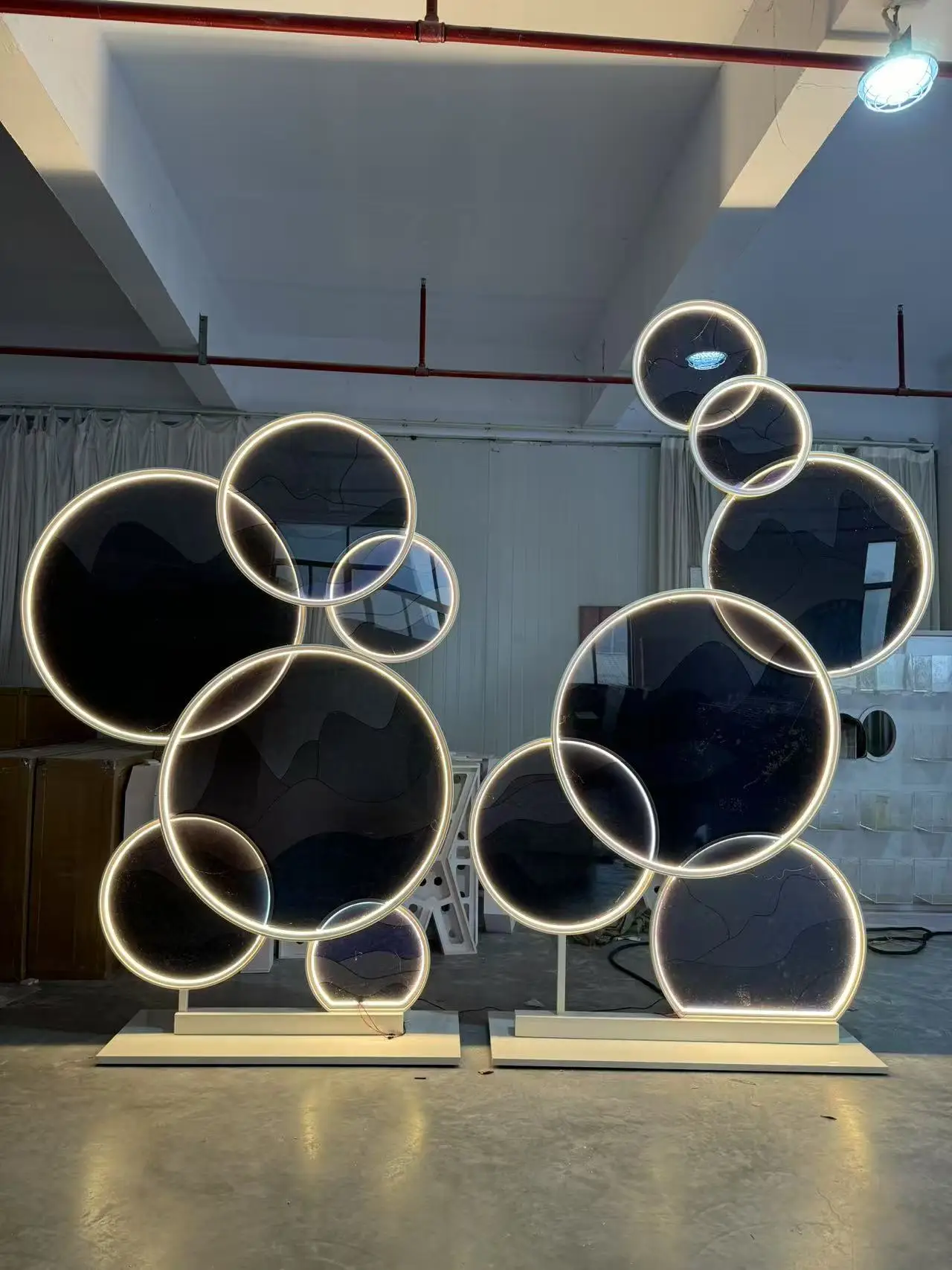 

New Arrival LED Wedding Design Stage PVC Arch Stand Event Decoration Round Backdrop