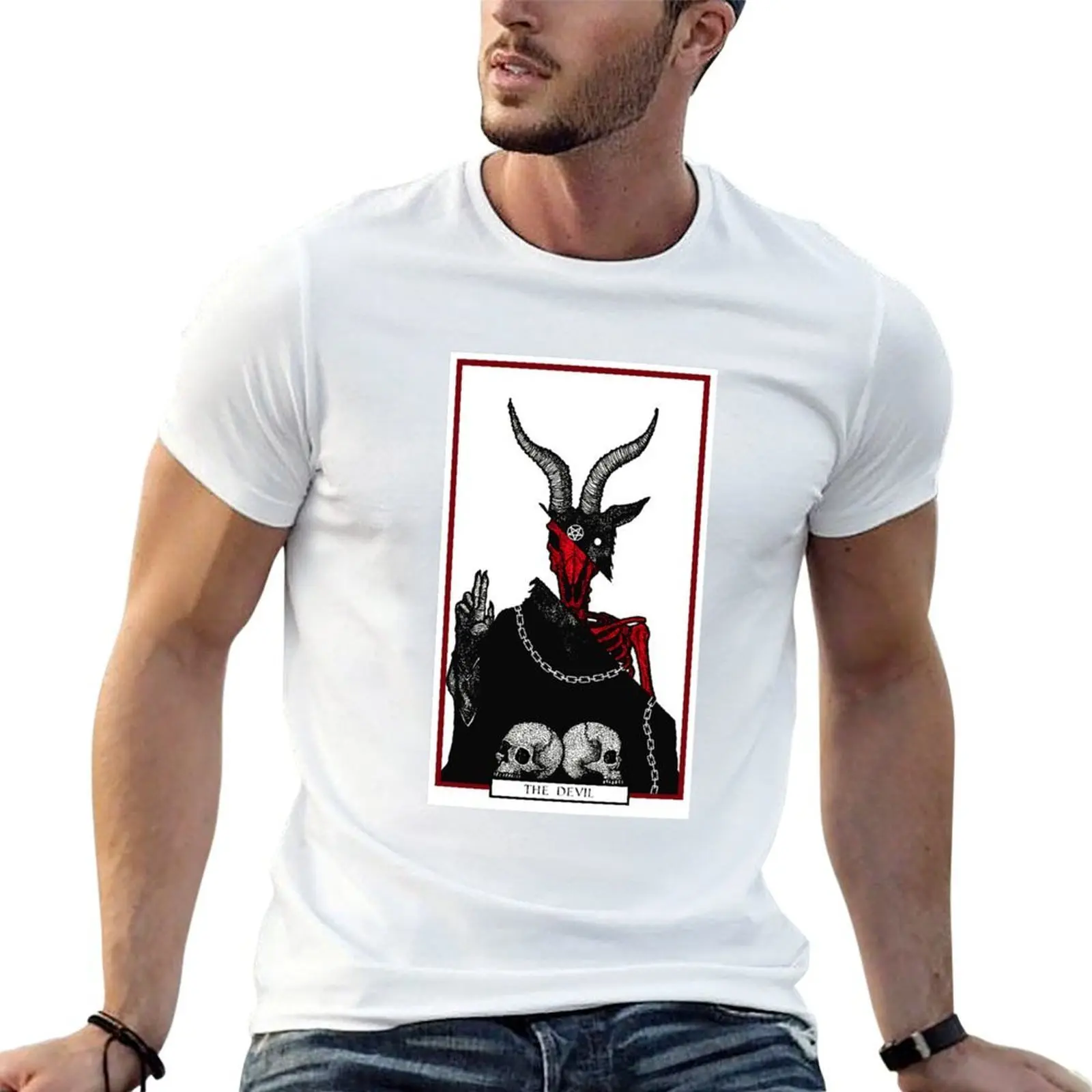 

The Arcana Mortis Tarot: The Devil T-Shirt man t shirt graphic t shirts designer T-Shirt