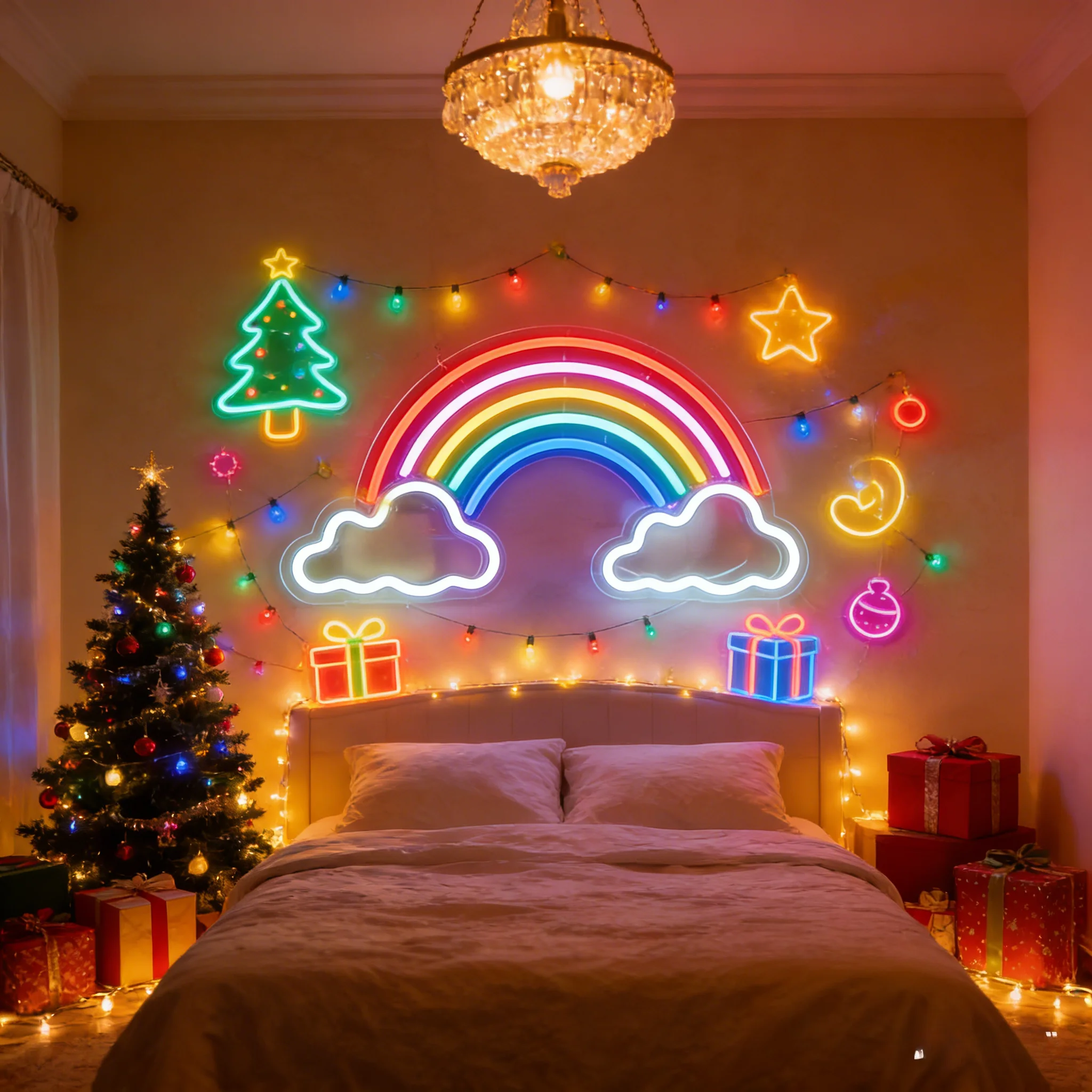 

Rainbow Cloud LED Neon Light, USB or Battery Powered, Pride Day Party, Bedroom, Living Room, Wedding Decoration, Birthday Gift