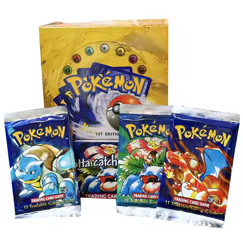 Pokemon Proxy Cards Base Set 1st Edition Booster Box 36 Packs Charizard Blastoise Vensaur TCG Card Gifts