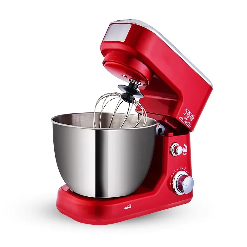 1000W 220V 5L Electric Stand Mixer 6 Speed Kitchen Food Dough Blender with Mixing Bowl and Beater for Baking Cooking