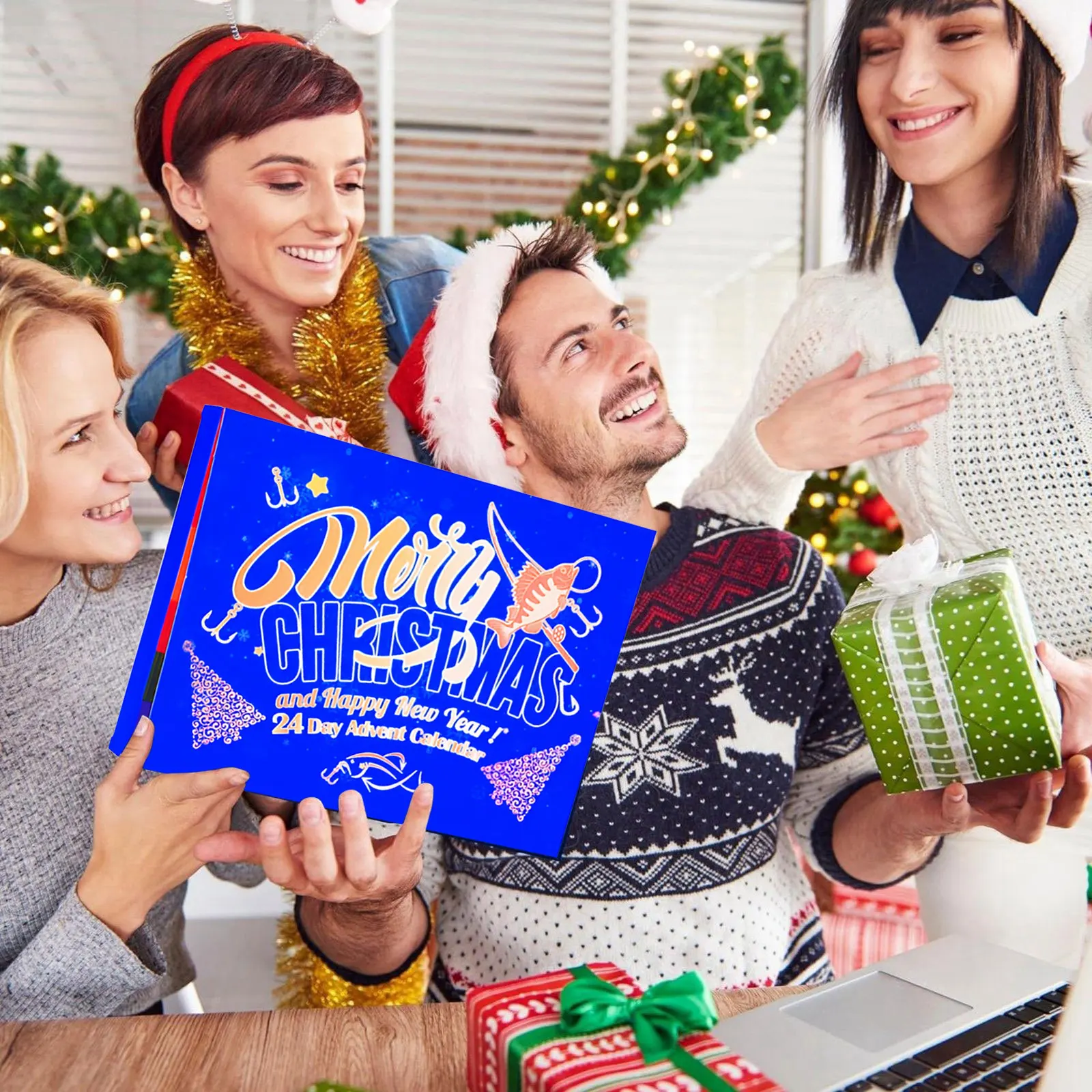 Large Stopwatch Clock Fishing Advent Calendar 2025 Adult Men Teen Boys 24 Days Christmas Countdown Advent Calendar Giant Timer