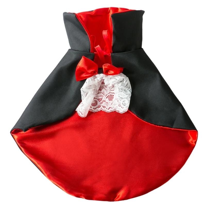 

N7MD Delicate Halloween Dresses Up for Pet Elegant Halloween Pet Cape Accessory Elegant and Easy to Clean Vampires Cloak