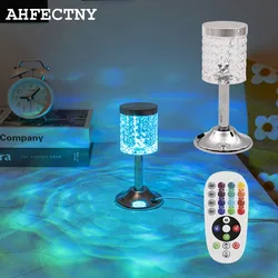 미니 새로운 다이아몬드 분위기 책상 램프, USB 플러그 장식 책상 램프 침실 크리스탈 아이 선물 야간 조명