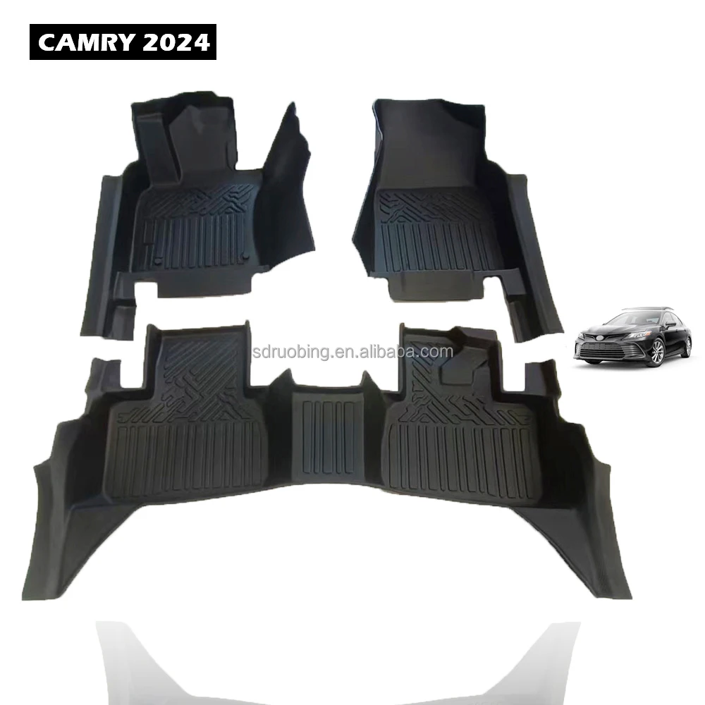 

High Quality TPE Rubber Car Foot Mats 5D Carpet Customized Waterproof Car Floor Mats for CAMRY 2024