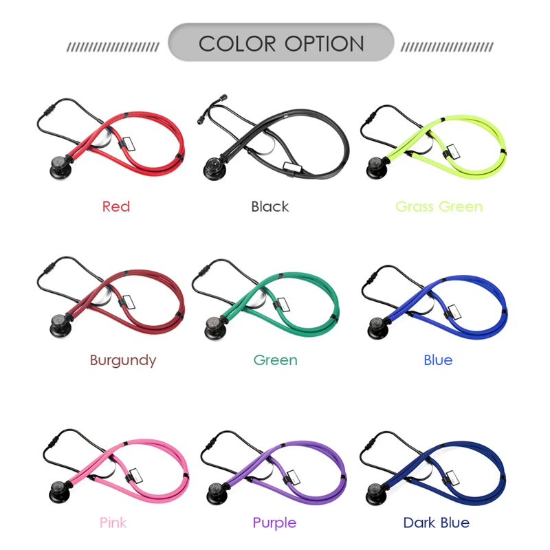 Classic Color Professional Dual Head Medical Sprague Rappaport Estetoscopio Cardiology EMT Cute Nurse Doctor Student Stethoscope