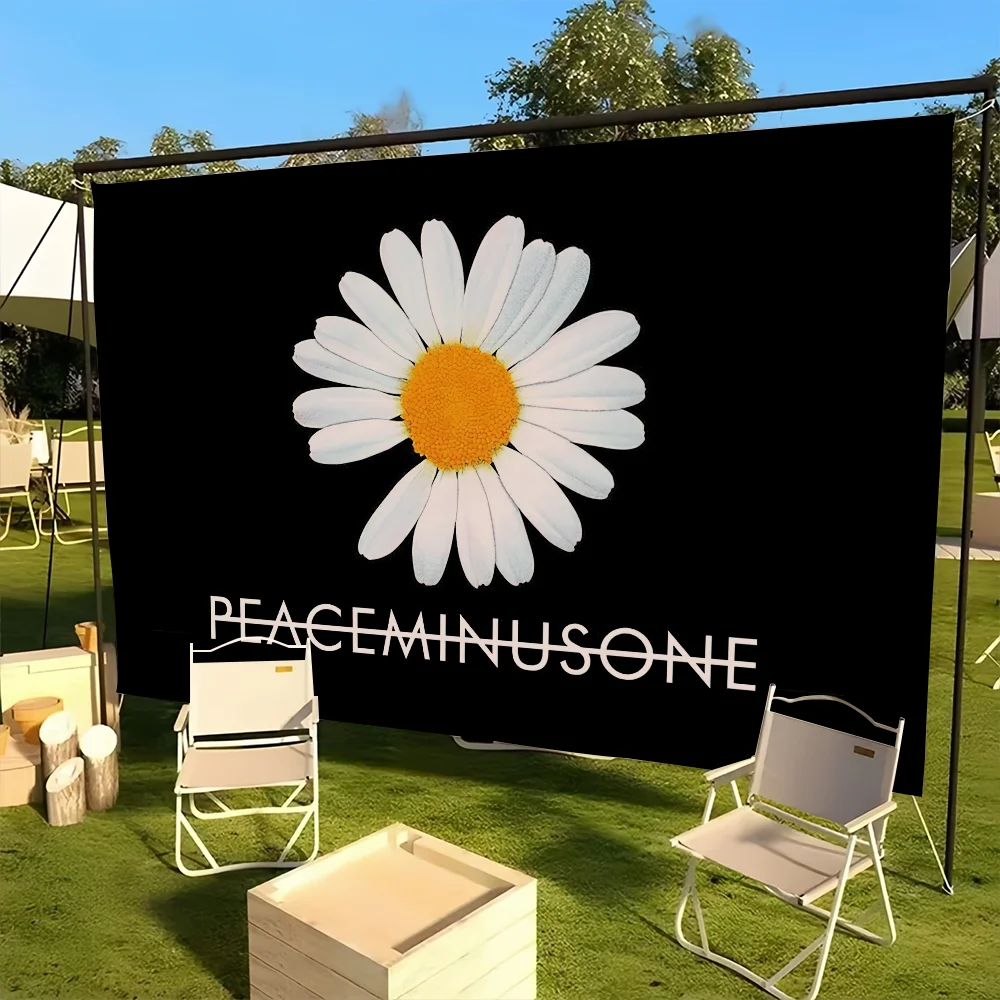 Fashion Daisy Flag For Picnic Party Art Home Decoration Outdoor Camping P-Peaceminusones Banner