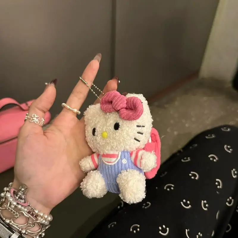 헬로 키티 Sanrio 케이스 Airpods Pro 3 2 1 만화 귀여운 플러시 창의력 여성 블루투스 무선 헤드셋 보호 커버