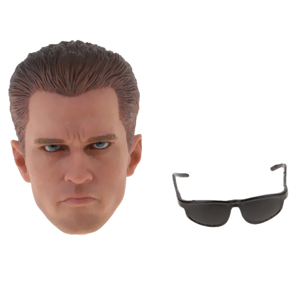 Tough Guy Muscle Male Head Sculpt for Action Figure Warrior Head Sculpture PVC Accessory