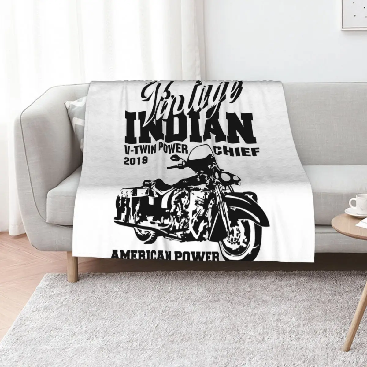 VINATGE Indian Chief Classic Motorcycles - American Power Throw Blanket warm for winter Sofa Quilt Warm for winter Blankets
