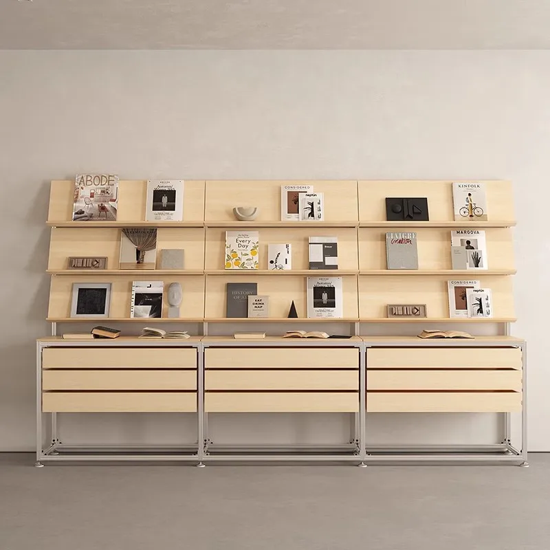

Aluminum Profile Display Shelf Shelf Storage Exhibition Bookshelf Industrial Style File Drawer Display Sample