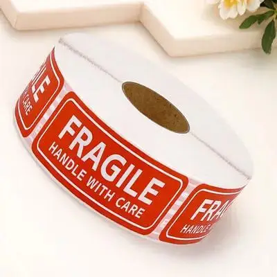 500pcs Fragile Sticker Label Sticker Fragile Handle Care Labels Packaging Shipping Self Adhesive Mailing Folder