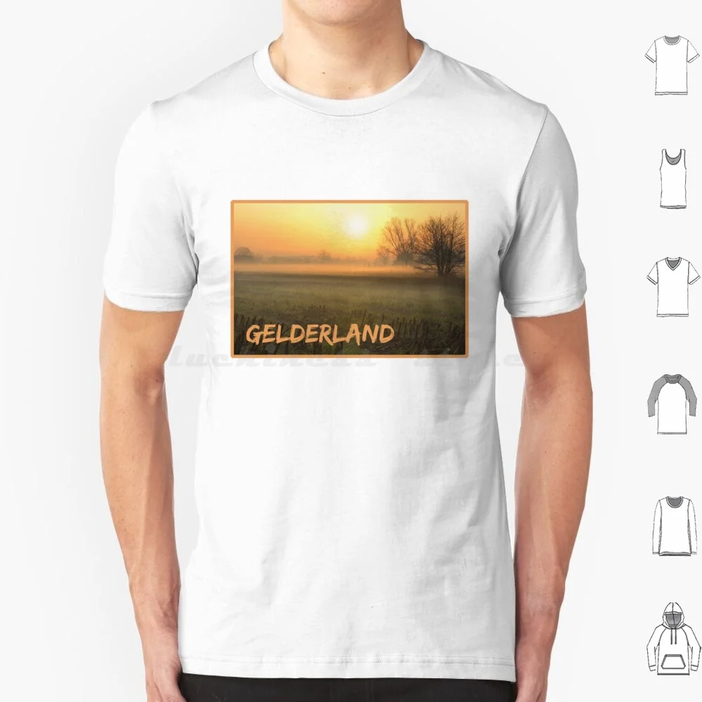 Beautiful Winter Sunset , Gelderland , Netherlands T Shirt 6xl Cotton Cool Tee Winter Sunset Gelderland Netherlands Holland