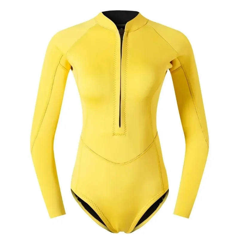 امرأة غواص بدلة غطس 2 مللي متر النيوبرين معدات غطس الوردي كم طويل بيكيني ملابس السباحة تصفح ملابس السباحة بدلة الغوص