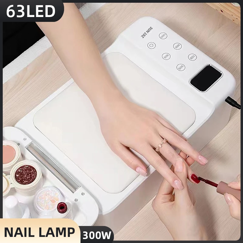 Uv Led Nagellampgel Nagellampje Voor Uv Gel Nagellak 63led Uv Droger Met 5 Timers Professionele Voor Nail Art Home Salon