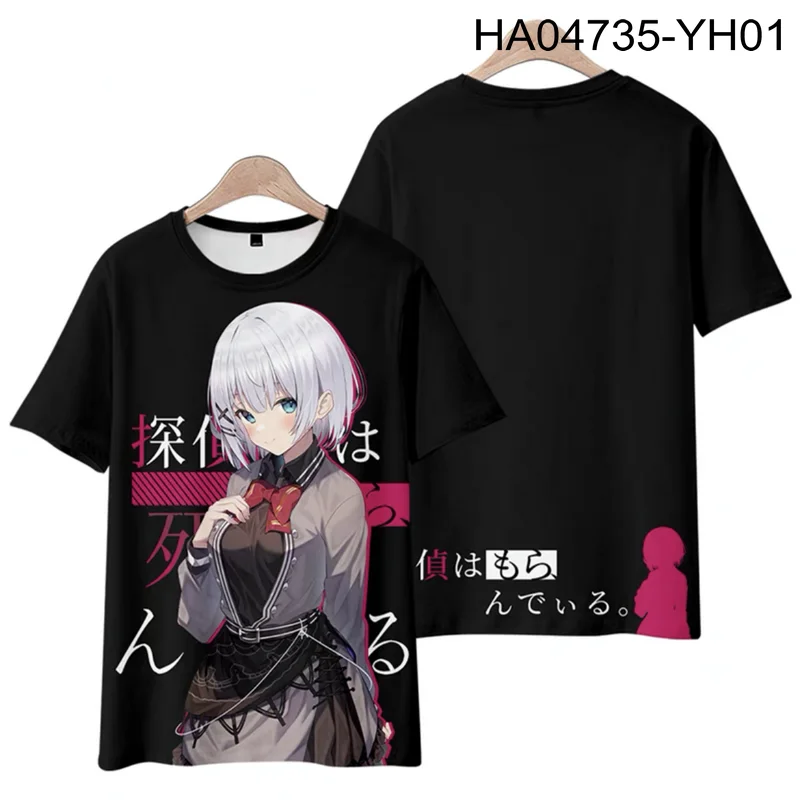 

The Detective Is Already Dead Print T-shirt Summer Fashion Round Neck Short Sleeve Popular Japanese Anime Streetwear Plus Size