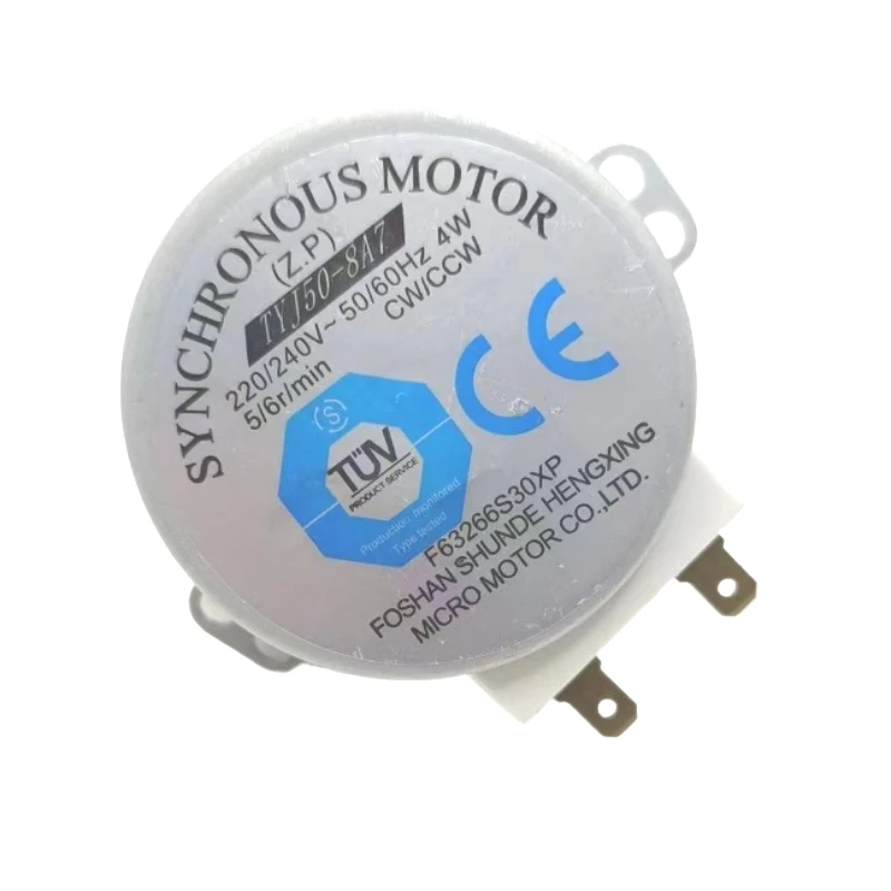 AC 220V-240V 50Hz CW/CCW Microwave Turntable Turn Table Synchronous Motor TYJ50-8A7 D Shaft 4 RPM