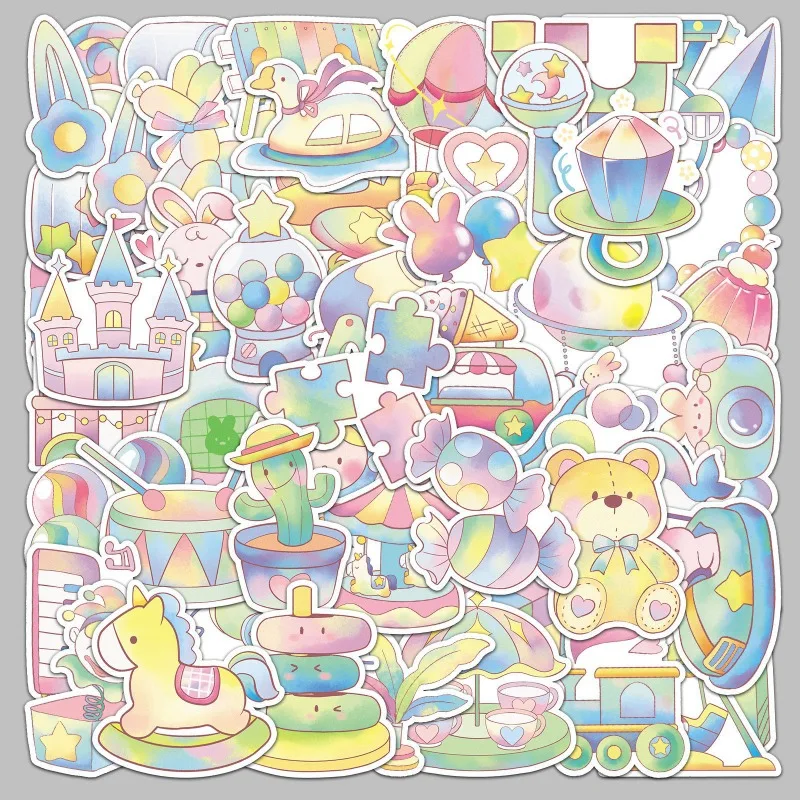 50枚入り 漫画風 個性的 子供っぽい クリエイティブ グラフィティ デコレーション ステッカー