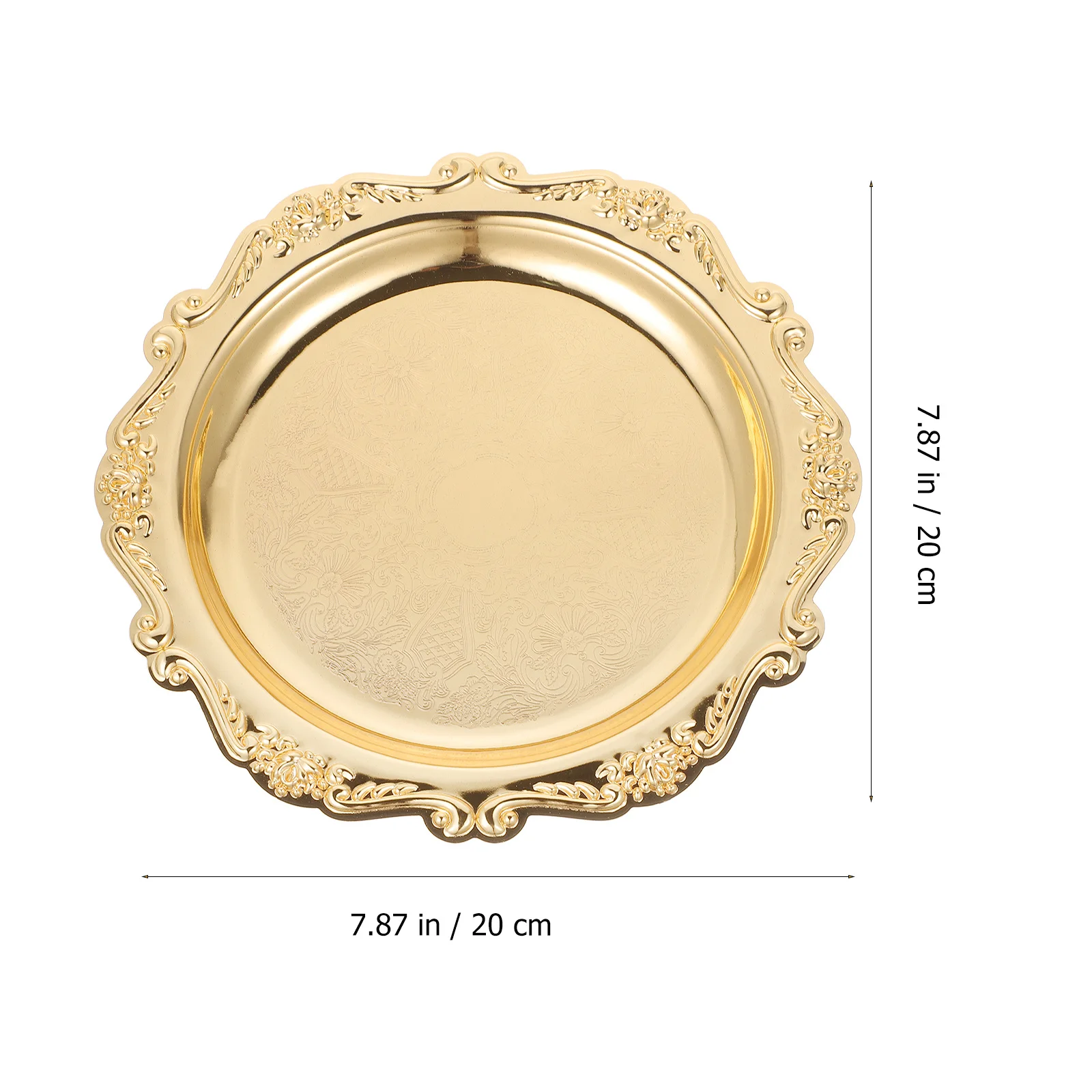 

Wrought Iron Serving Tray Elegant Dessert Plate for Party Snacks Fruit Jewelry Display Serveware for Entertaining