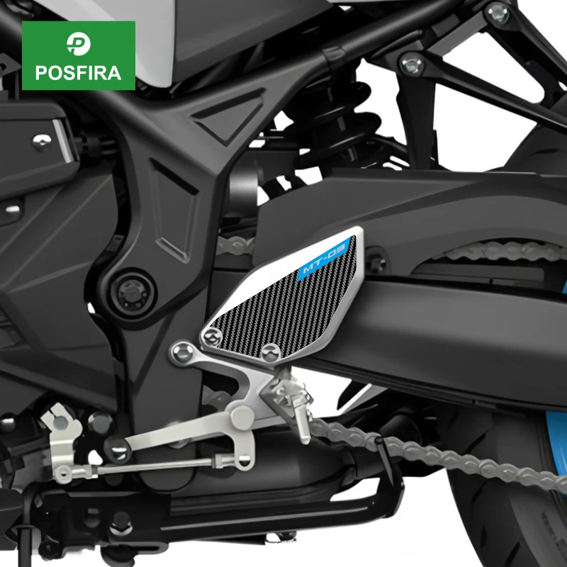 

POSFIRA Motorcycle Footrest Panel Sticker Vinyl Decals for Yamaha MT03 MT 03 MT-03 2025 Motorbike Decoration Accessories