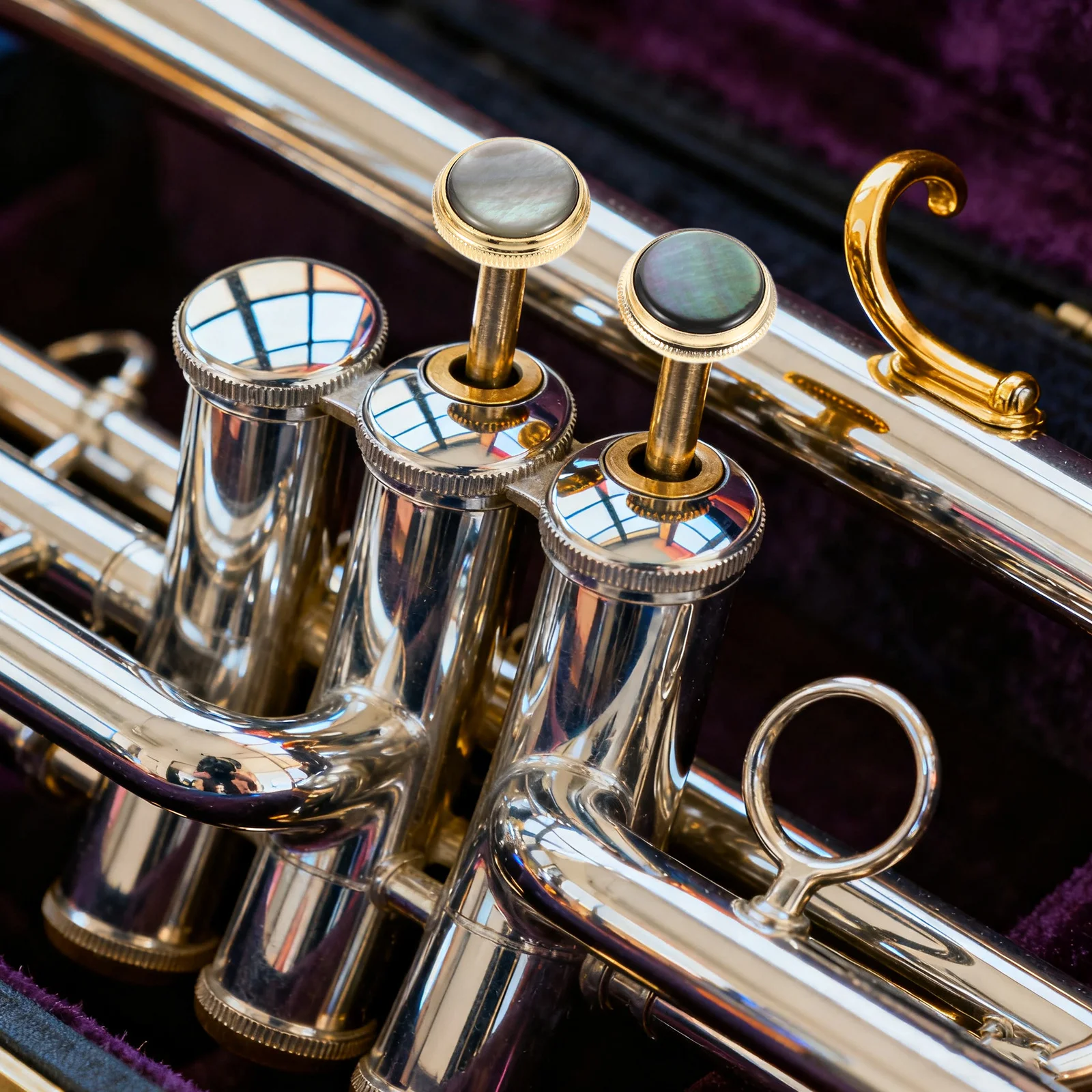 

3pcs Short Horn Button Caps Metal Nickel Plated Black Trumpet Valve Finger Buttons Replacement Parts Trumpet Accessories