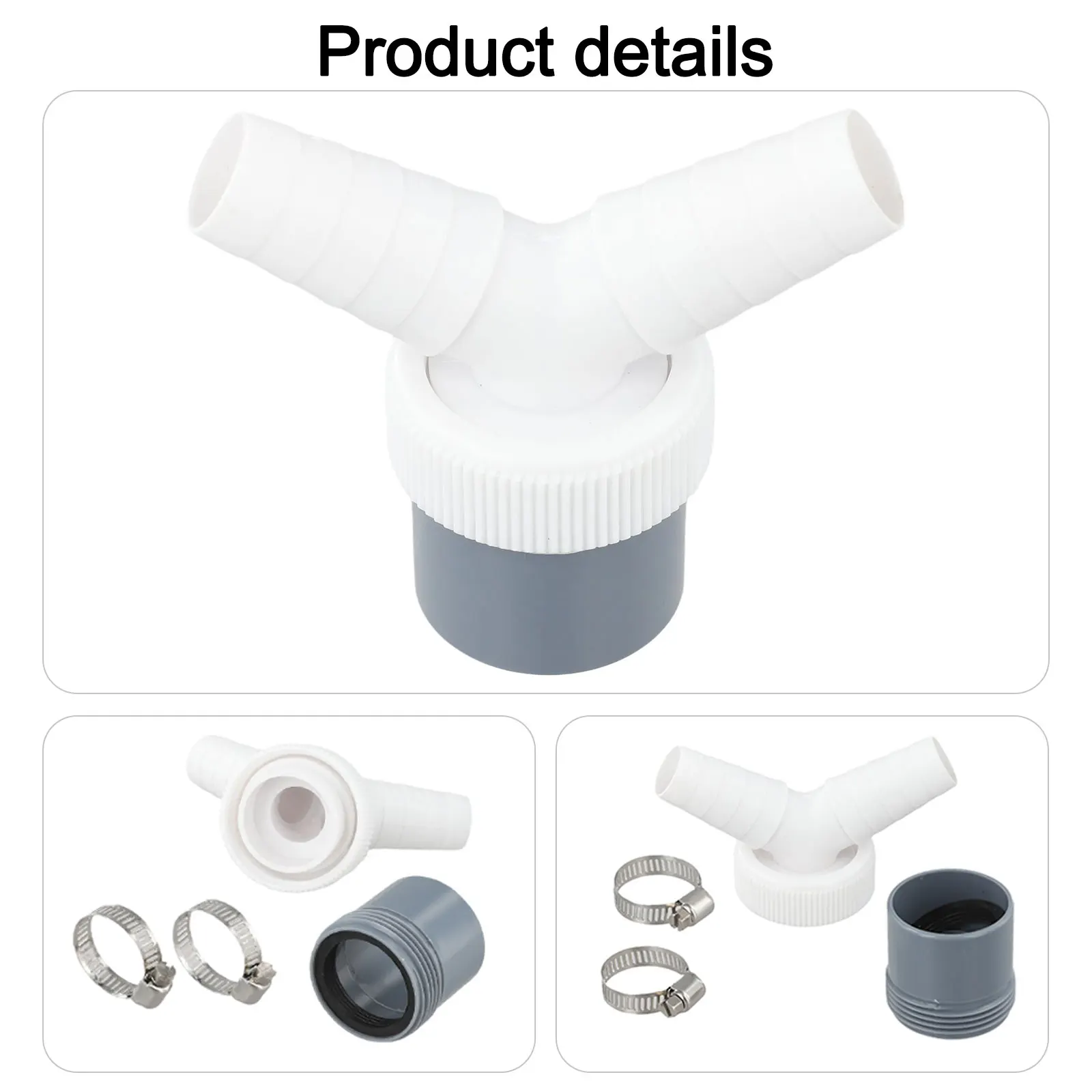 Dishwasher Washing Machine Drain Adapter Double Connection Y 1 1/4 Inch 40Mm Y-type Fork Drain Extension Hose Connector