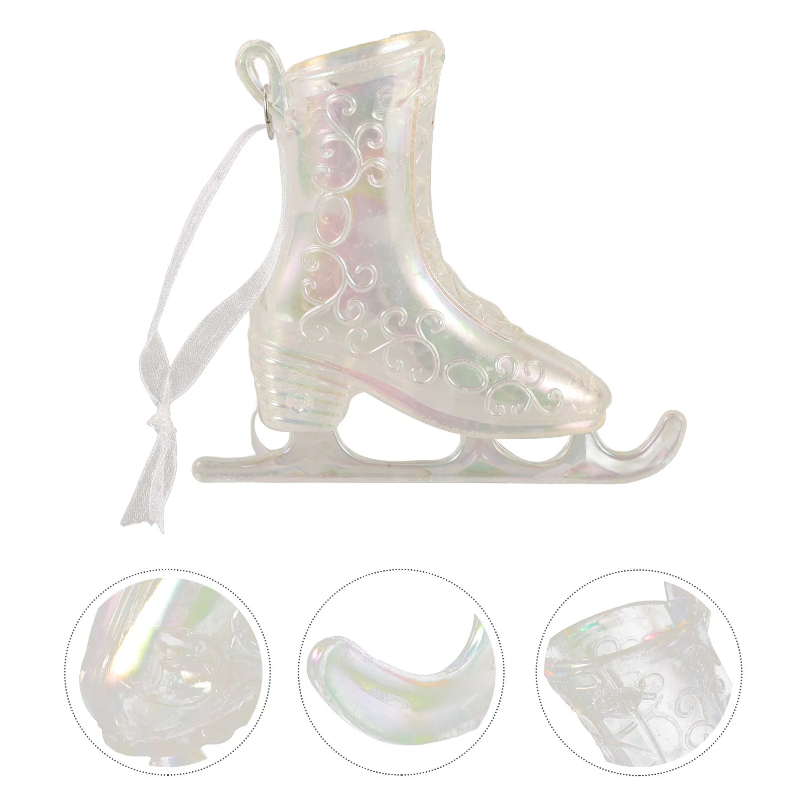 

Christmas Tree Ice Skating Shoe Ornament Acrylic Transparent Ice Crystal Pendant Lightweight Hanging Christmas Tree Decoration