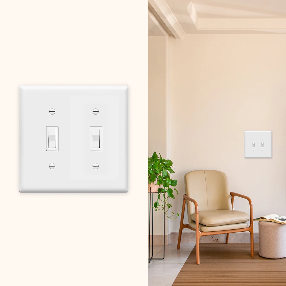 1 piece of wall panel light switch cover, various styles of PC wall panel light switch socket cover, sturdy and durable for home