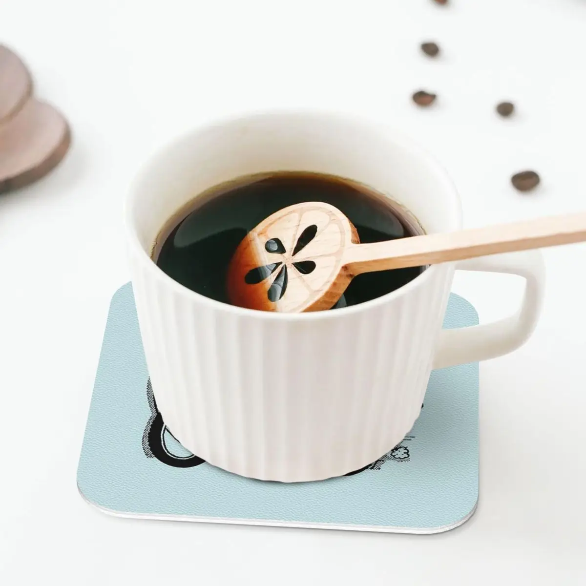 Tomos Moped Coasters Kitchen Placemats Waterproof Insulation Cup Coffee Mats For Decor Home Tableware Pads Set of 4