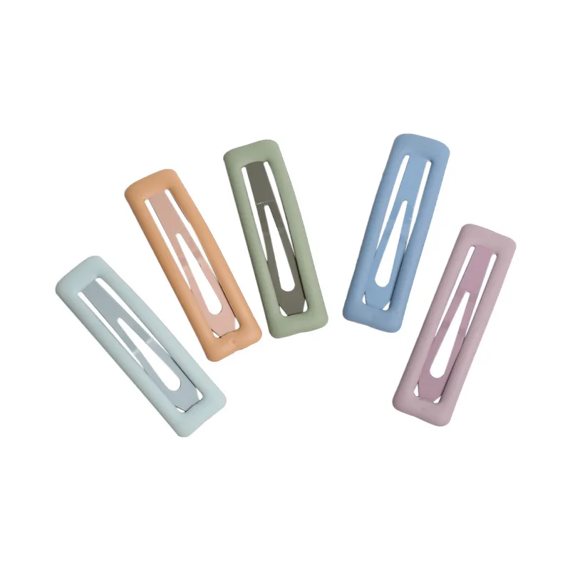 4PCS Fashion Elegant Solid Rectangle Hairpins Sweet Hair Decorate Bangs Hair Clips Barrettes Hairgrips Fashion Hair Accessories