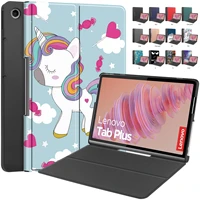 Para Lenovo Tab Plus 11,5 pulgadas TB351FU funda 2024 soporte triple plegable funda trasera magnética para tableta para Xiaoxin Pad Studio
