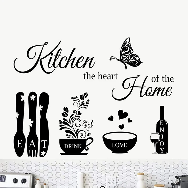 Knife and Fork Wall Sticker Kitchen Decorative Wall Sticker Self-Adhesive Wall Sticker