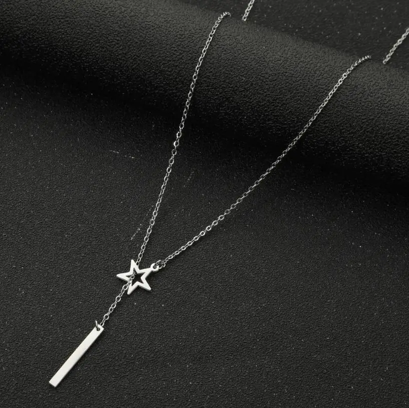 Halskette Stern Edelstahl Frau Trend verstellbare Kette Halskette Choker Designer Charms Großhandel Anhänger Kragen