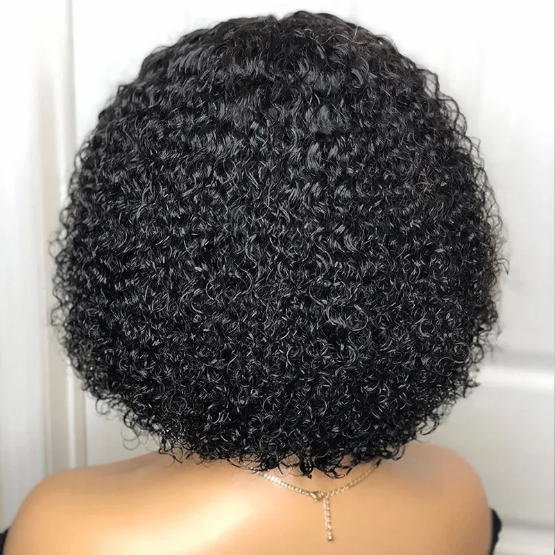 Cranberry-Peruca Curly Bob para Mulheres, Frente Molhada e Ondulada, Onda de Água