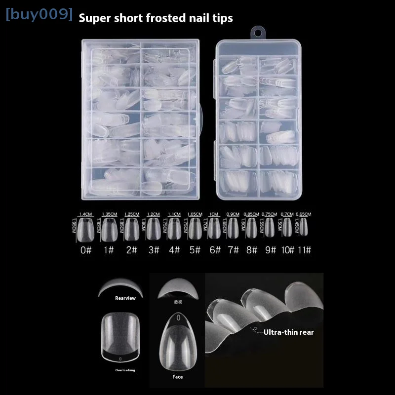 120/240/504/600 Uds puntas de uñas postizas Gel suave yema del dedo Semi mate cuadrado almendra ataúd francés extensión de uñas de cobertura completa