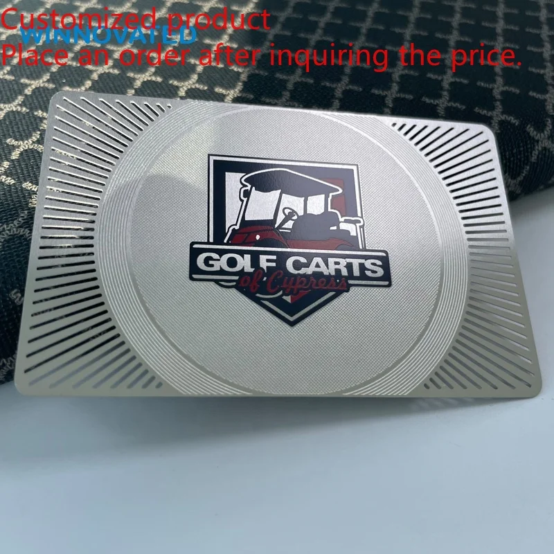 Customized product Steel Production Printing Personal Test Logo Biz Metal Plate Card